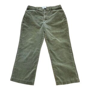 FDJ FRENCH DRESSING SZ 14P Petite Suzanne Straight Leg Green Corduroy Pants Jean